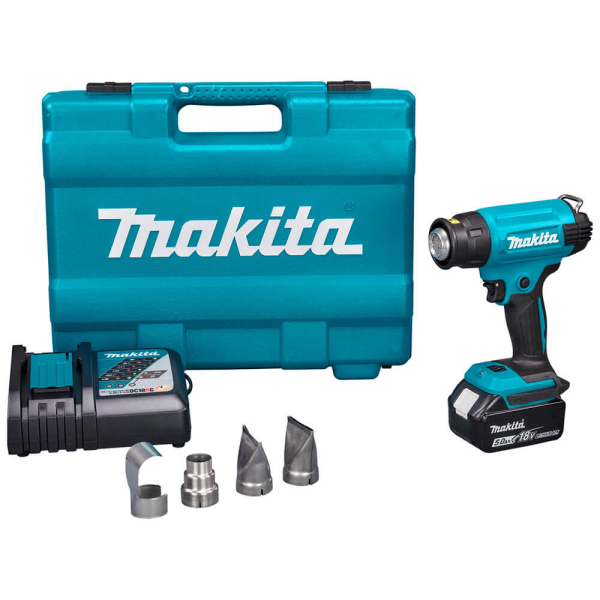 Акумуляторний технічний фен Makita DHG 181 RT, 1x5.0 Ah, з/п, кейс