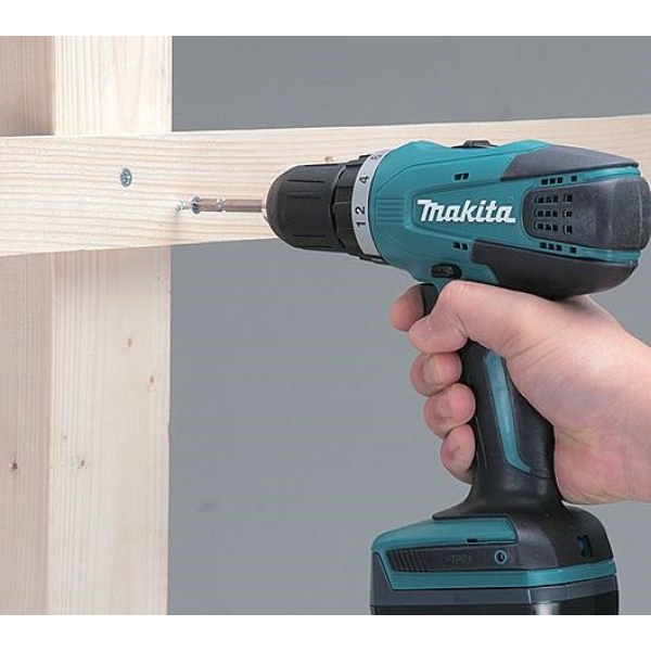 Набор шуруповерт Makita DHP 453 RFX8, адаптер для одежды и одеял Makita CXT 12 В, 1х3.0Ah, з/у