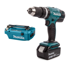 Набор шуруповерт Makita DHP 453 RFX8, адаптер для одежды и одеял Makita CXT 12 В, 1х3.0Ah, з/у