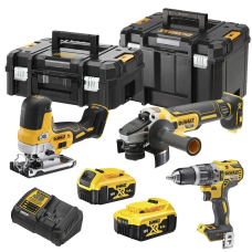 Набор трех аккумуляторных инструментов DeWALT DCK329P2T, 2х5.0Ah, з/у, 2 кейса