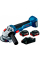 Аккумуляторная угловая шлифмашина Bosch Professional GWS 18V-10, 2x4.0Ah, з/у GAL 18V-40