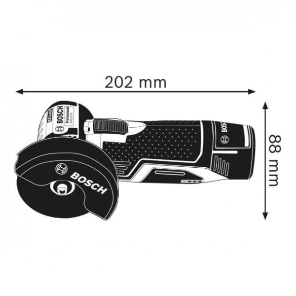 Акумуляторна болгарка Bosch Professional GWS 12V-76, 1xGBA 12V 2.0Ah, з/п GAL 12V-40