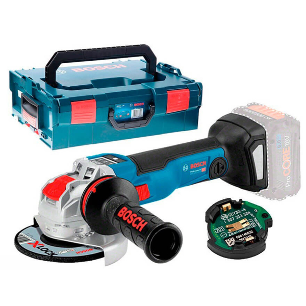 Акумуляторна болгарка Bosch Professional GWX 18V-10 SC, каркас, в L-Boxx 136, з Bluetooth модулем GCY 30-4