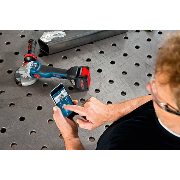 Акумуляторна кутова шліфмашина Bosch Professional GWS 18V-10 SC, каркас у L-Boxx 136