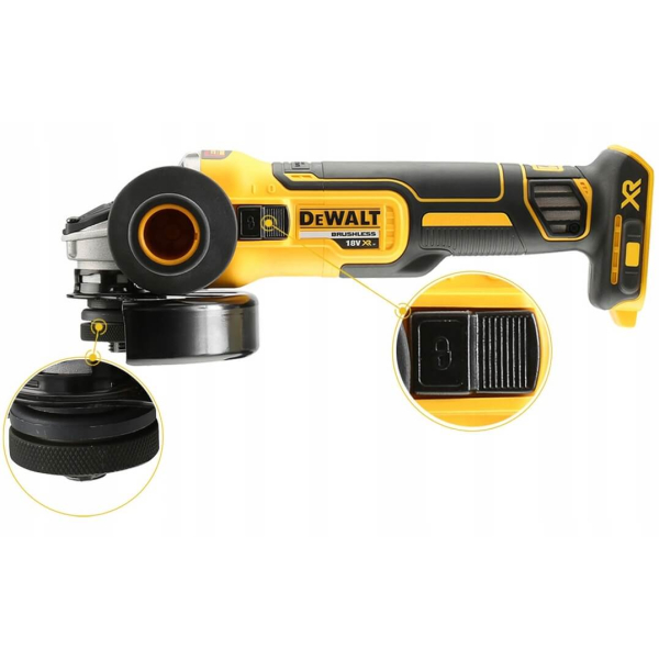 Аккумуляторная болгарка DeWalt DCG405NT, каркас в кейсе
