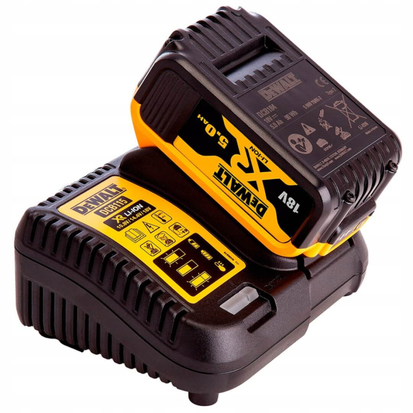 Аккумуляторная болгарка DeWalt DCG405P2, 2x5.0 Ah, з/у, кейс TSTAK