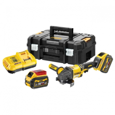 Аккумуляторная угловая шлифмашина DeWalt DCG418T2, 2x2.0 Аh, з/у, в кейсе