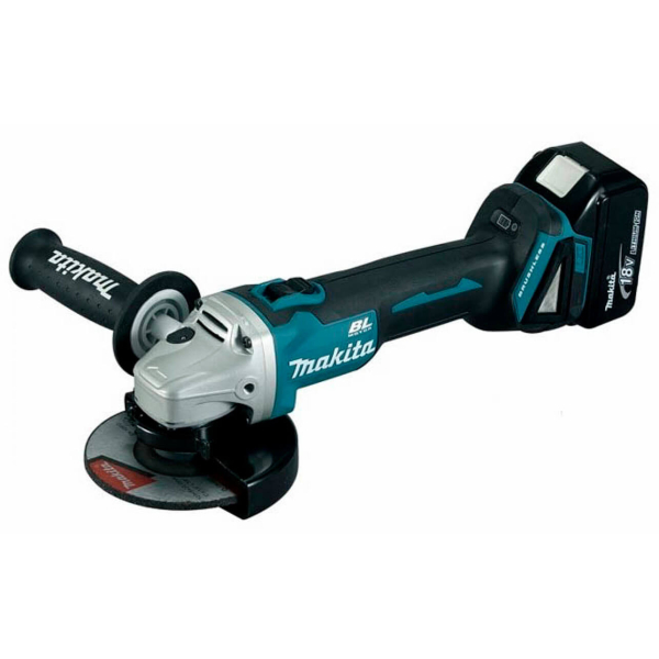 Аккумуляторная болгарка Makita DGA 504 RFE 3, 3xBL1830B, з/у, в кейсе