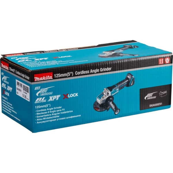 Аккумуляторная угловая шлифмашина Makita DGA520ZX1 LXT, каркас