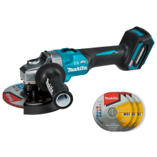 Акумуляторна кутова шліфмашина Makita XGT 40 V MAX GA035GZ, каркас, з 3 дисками 150х22.23х1.6 мм E-13742