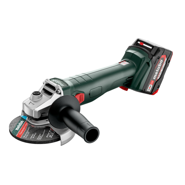 Акумуляторна кутова шліфмашина Metabo W 18 L 9-125 Q, 2x5.2Ah, з/п, в кейсі