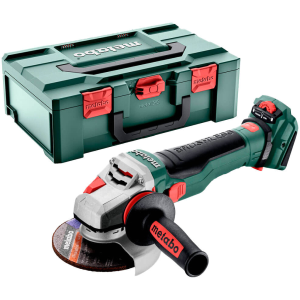 Акумуляторна кутова шліфмашина Metabo WVB 18 LTX BL 15-125 Quick, каркас в MetaBox 165 L