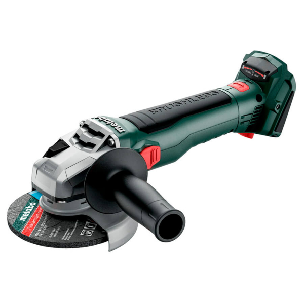 Аккумуляторная болгарка Metabo W 18 LT BL 11-125, каркас в MetaBOX 165 L