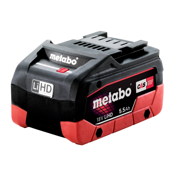 Акумуляторна кутова шліфмашина Metabo WVB 18 LT BL 11-125 Q, 2xLiHD 5.5 Ah, з/п ASC 145, в MetaBox 165 L