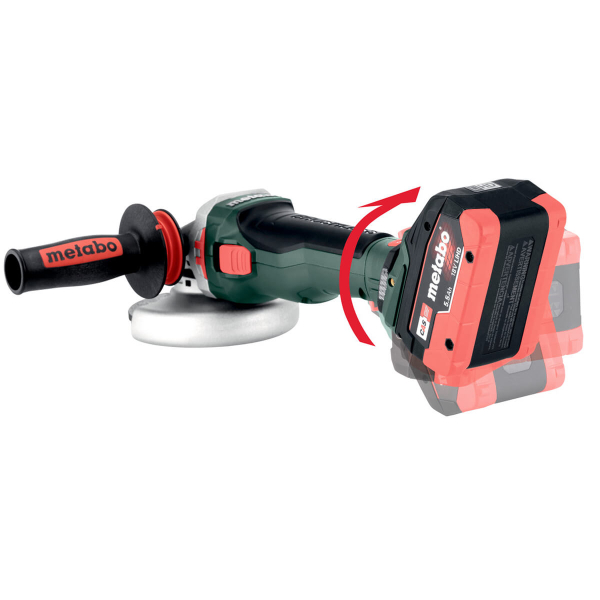 Акумуляторна кутова шліфмашина Metabo WPBA 18 LTX BL 15-150 Quick DS, каркас в MetaBOX 165 L