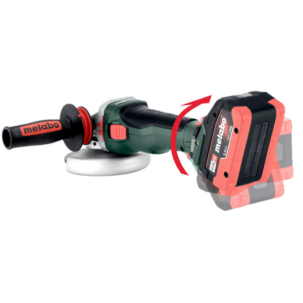 Акумуляторна кутова шліфмашина Metabo WVB 18 LTX BL 15-150 Quick, каркас в MetaBOX 165 L