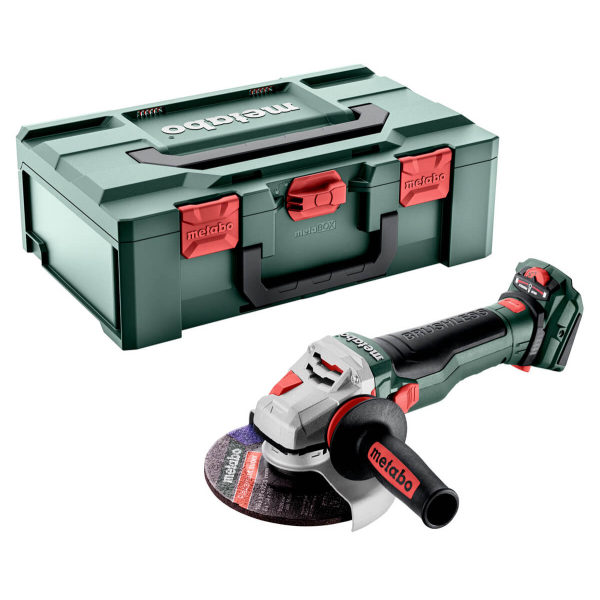Акумуляторна кутова шліфмашина Metabo WVB 18 LTX BL 15-150 Quick, каркас в MetaBOX 165 L