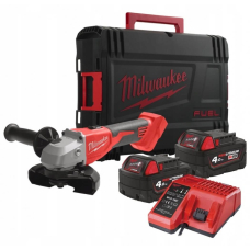 Аккумуляторная угловая шлифмашина Milwaukee M18 BLSAG125X-402X, 2xM18 B4 4.0Ah, з/у M12-18C, в кейсе