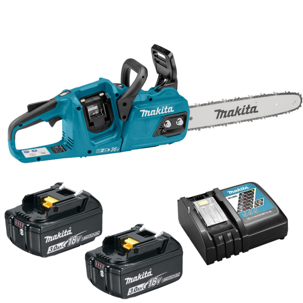 Аккумуляторная цепная пила Makita DUC355RF2, 2x3.0 Ah, DC18RC