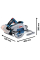 Акумуляторна циркулярна пила Bosch Professional GKS 18V-68 GC, 2xProCORE18V 8.0Ah, з/п GAL 18V-160 C, в L-Boxx 238