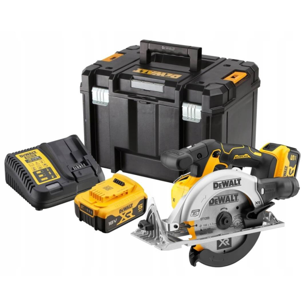 Аккумуляторная дисковая пила DeWalt DCS565P2, 2x5.0Ah, з/у, кейс