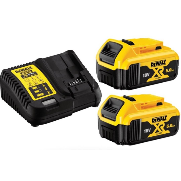 Акумуляторна дискова пила DeWalt DCS570P2, 2x5.0Ah, з/п, кейс