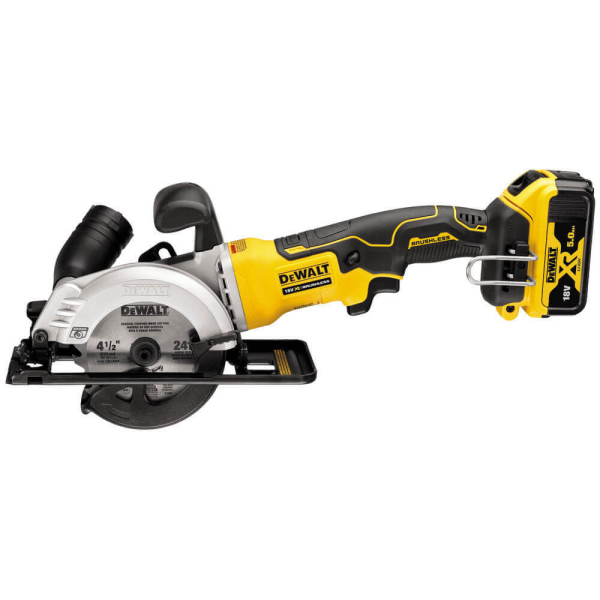 Аккумуляторная дисковая пила DeWalt DCS571P2, 2x5.0Ah, з/у, кейс