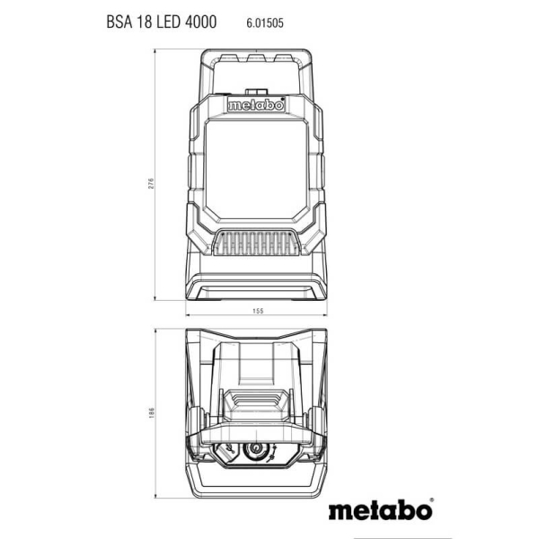 Аккумуляторный прожектор Metabo BSA 18 LED 4000, каркас