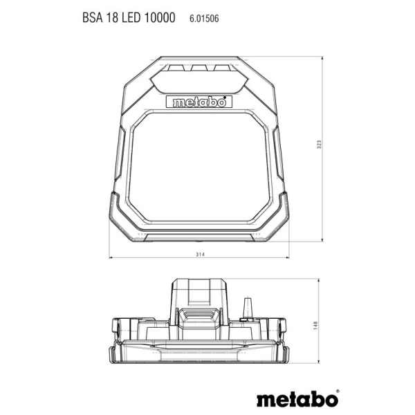 Аккумуляторный прожектор Metabo BSA 18 LED 10000 Set со штативом