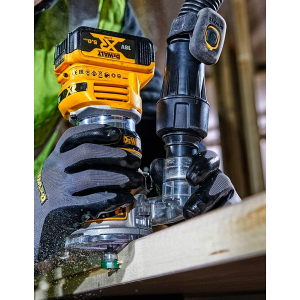 Аккумуляторный окантовочный фрезер DeWalt DCW600N, каркас
