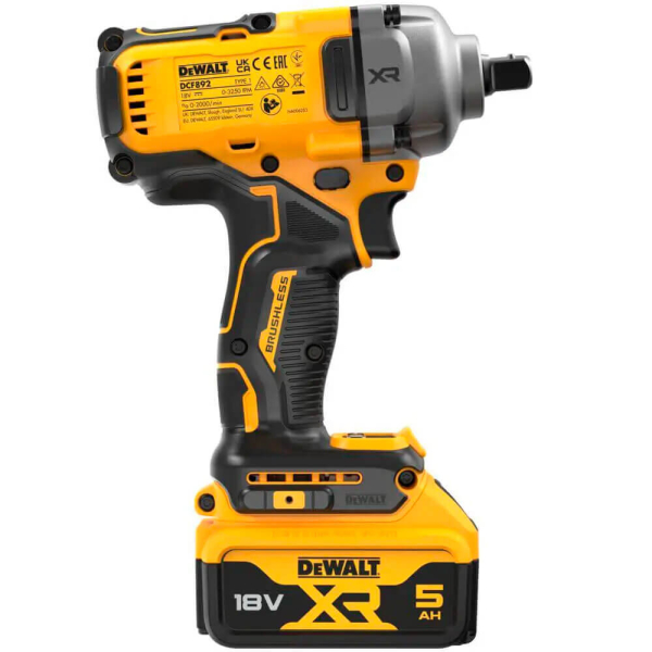 Акумуляторний гайковерт DeWALT DCF892P2T, 2x18 В Li-Ion XR 5.0 Ah, з/п, кейс