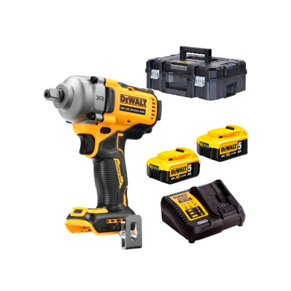 Акумуляторний гайковерт DeWALT DCF892P2T, 2x18 В Li-Ion XR 5.0 Ah, з/п, кейс