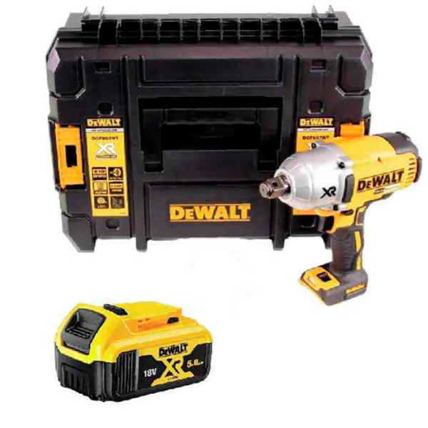 Акумуляторний гайковерт Dewalt DCF897NT, 1xLi-Ion XR 5.0 Ah, у кейсі, без з/п