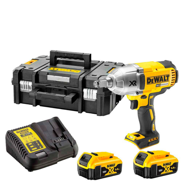 Аккумуляторный гайковерт DeWALT DCF899HP2, 2x18 В Li-Ion XR 5.0 Ah, з/у, кейс TSTAK