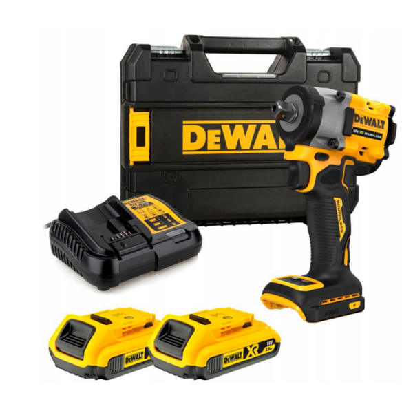 Акумуляторний гайковерт DeWALT DCF922D2T, 2x18 В Li-Ion XR 2.0 Ah, з/п, в кейсі