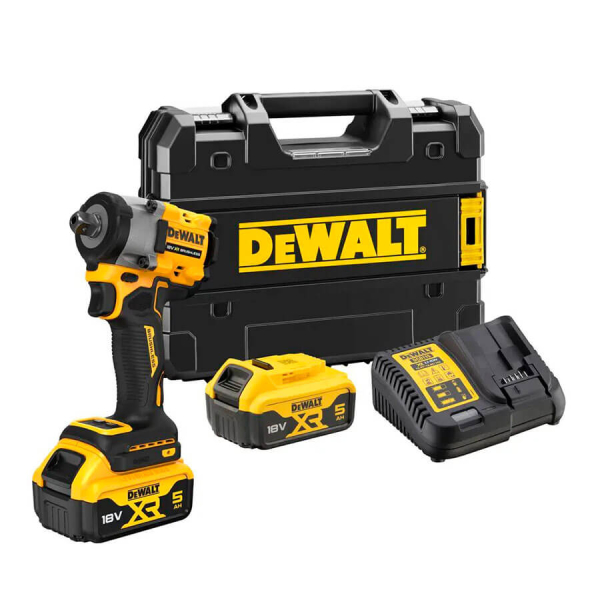 Акумуляторний гайковерт DeWALT DCF922P2T, 2x18 В Li-Ion XR 5.0 Ah, з/п, кейс