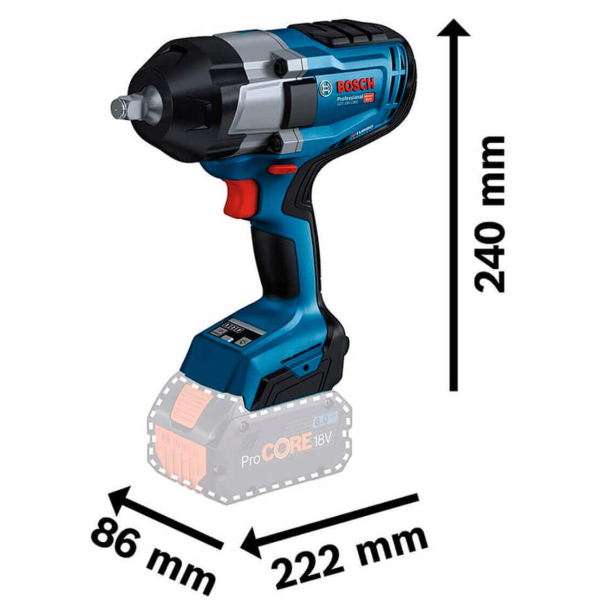 Аккумуляторный гайковерт Bosch Professional GDS 18V-1000, каркас