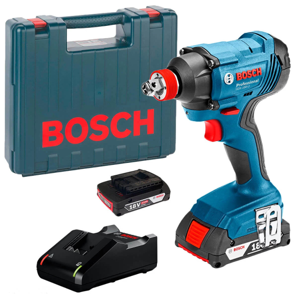 Акумуляторний гайковерт Bosch Professional GDX 180-Li, 2xGBA 18V 2.0Ah, з/п GAL 18V-40, у валізі