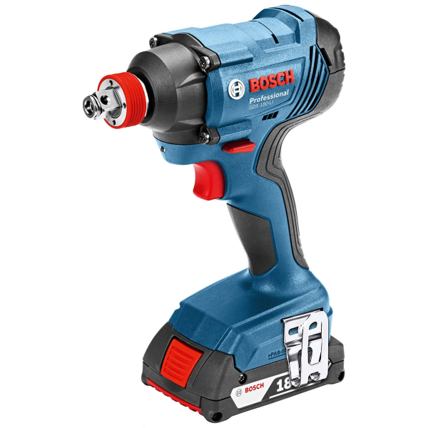 Аккумуляторный гайковерт Bosch Professional GDX 180-Li, 2xGBA 18V 2.0Ah, з/у GAL 18V-40, в кейсе