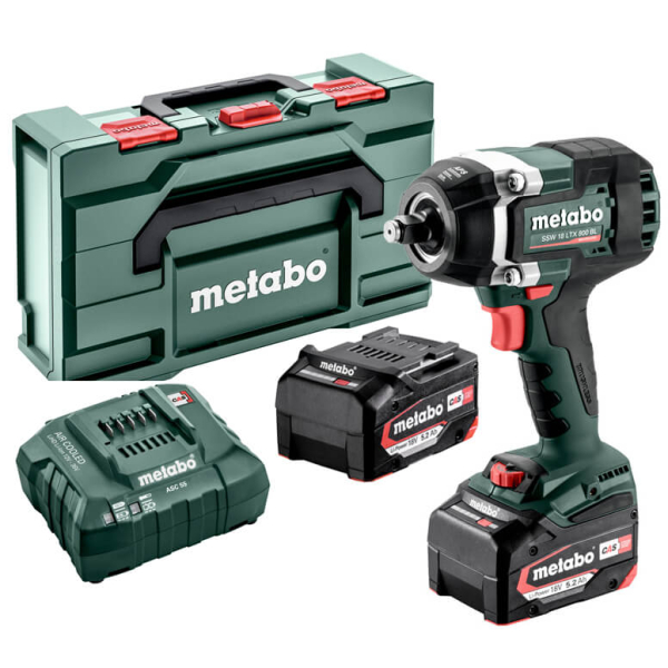 Акумуляторний гайковерт Metabo SSW 18 LTX 800 BL, 2x5.2 Ah, з/п ASC 55, в MetaBox