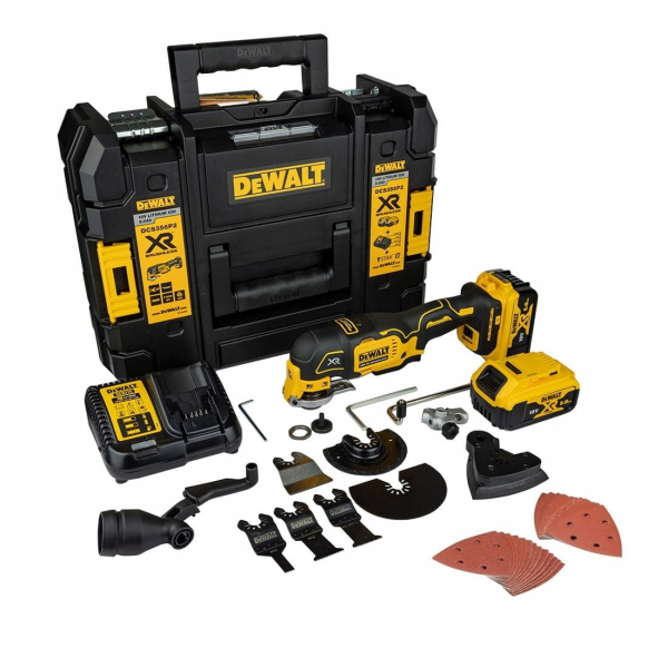 Аккумуляторный многофункциональный инструмент DeWalt DCS356P2, 2xXR 5.0 Ah, з/у, кейс TSTAK