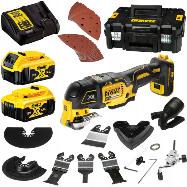 Акумуляторний багатофункціональний інструмент DeWalt DCS356P2, 2xXR 5.0 Ah, з/п, валіза TSTAK