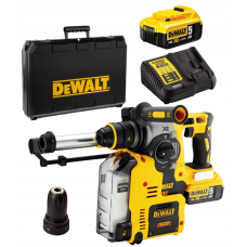 Аккумуляторный перфоратор DeWalt DCH275P2, 2x5.0Ah, з/у, система пылеудаления, в кейсе