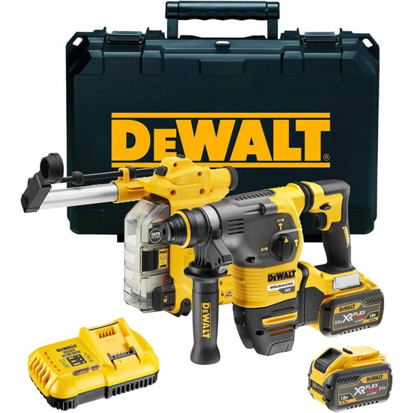 Аккумуляторный перфоратор DeWalt DCH335X2, 2x9.0Ah, з/у, система пылеудаления, кейс