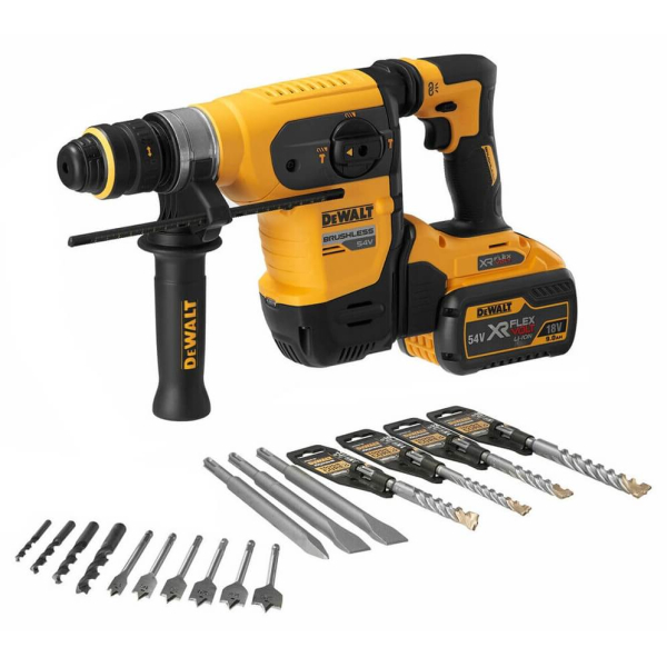 Акумуляторний перфоратор DeWalt DCH417X2, 2xXR FlexVolt 54В 9.0Ah, з/п, аксесуари, в кейсі