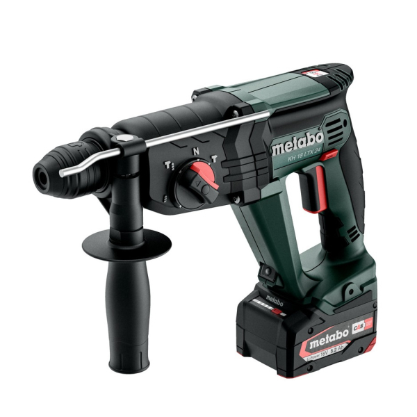 Акумуляторний перфоратор Metabo KH 18 LTX 24, 2x5.2 Ah, ASC 55, кейс MetaBox