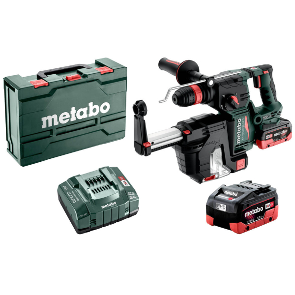 Акумуляторний перфоратор Metabo KH 18 LTX BL 24 Q Set ISA, 2x5.5Ah, з/п, в metaBOX 185 XL