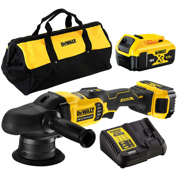 Акумуляторна полірувальна машина DeWalt DCM848P2, 2x5.0Ah, з/п, в сумці 
