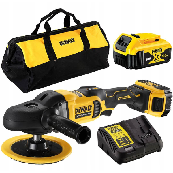 Акумуляторна полірувальна машина DeWalt DCM849P2, 2x5.0Ah, з/п, в сумці