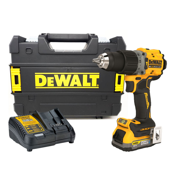 Акумуляторний ударний шуруповерт DeWALT DCD805E1T, 1x1.7 Ah, з/п, у валізі TSTAK